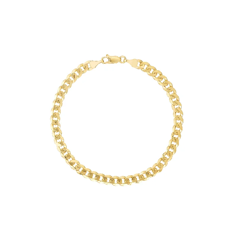 Rose quartz bangles-Sabel Collection Yellow Gold Tight Chain Bracelet