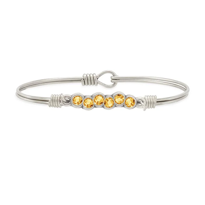 Faceted star bangles-November Starlight Birthstone Bangle Bracelet