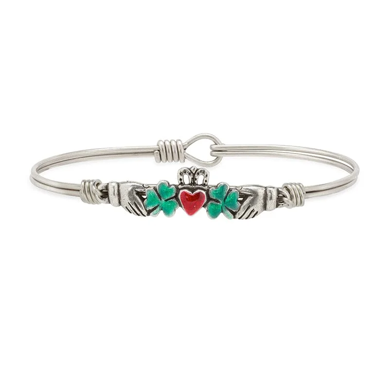 Timeless deco bangles-Claddagh Medley Bangle Bracelet