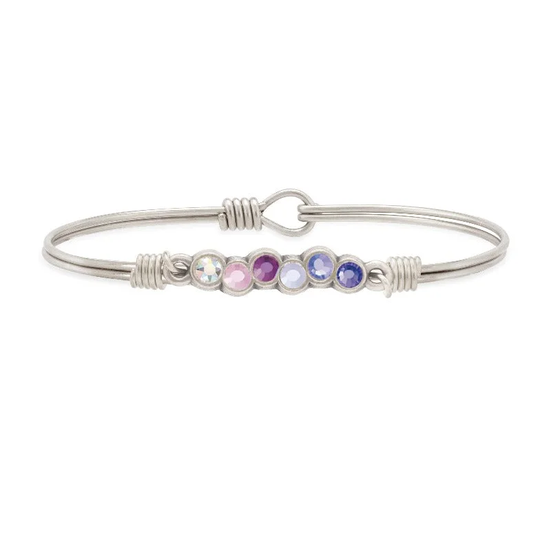 Crisp link bangles-Purple Ombre Starlight Bangle Bracelet