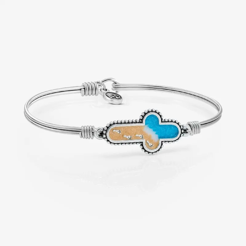 Delicate accent bracelets-Footprints of Faith Bangle Bracelet