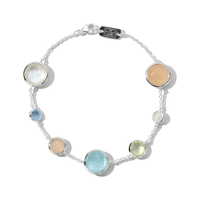 Burnished word bracelets-IPPOLITA Lollipop Link Bracelet in Calabria with Multi-Stone