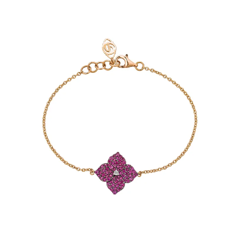 Twisted wire bangles-Sabel Collection Pink Sapphire and Diamond Bracelet