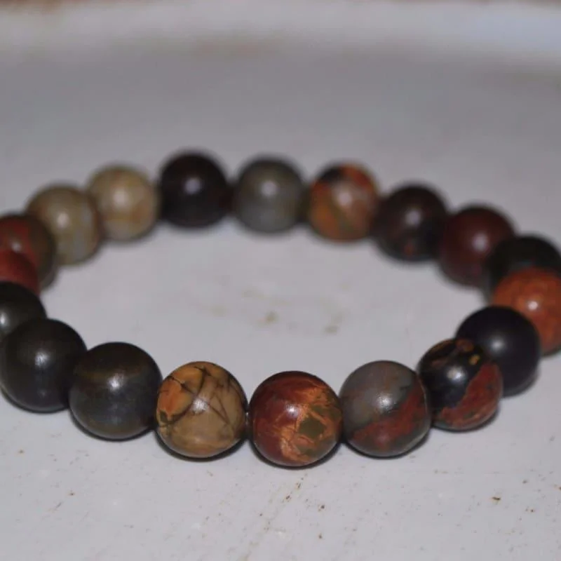 Gem heap bracelets-Picasso Jasper Gemstone Bracelets