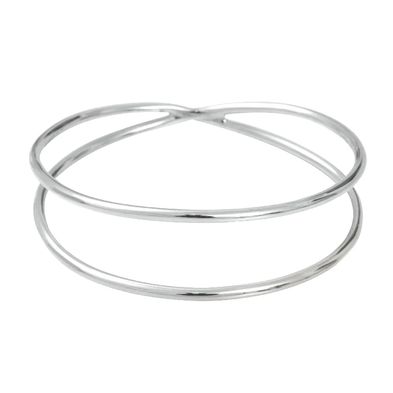 Pastel bead bangles-Silver Infinity Bracelet n°1