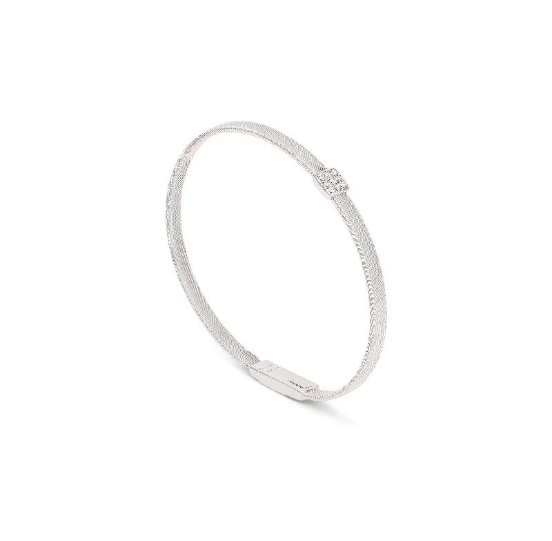 Hawk motif bangles-Marco Bicego Masai White Gold 1 Station Diamond Bracelet