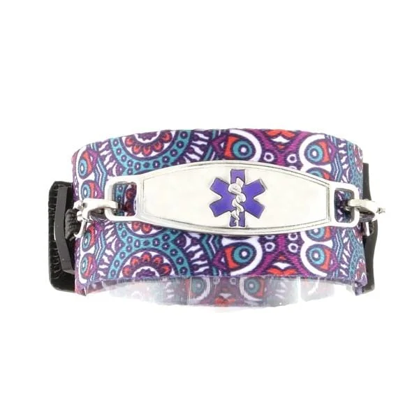 Stamped metal bangles-Universal Medallion Sport Medical Bracelet