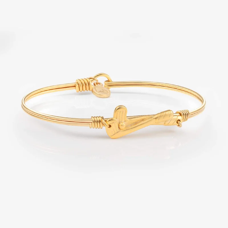 Dusk gothic bracelets-Gold Golf Bangle Bracelet