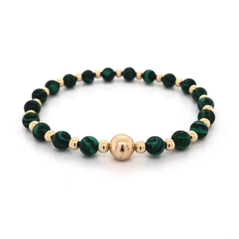 Fluid form bracelets-The Tommy Bracelet • Malachite