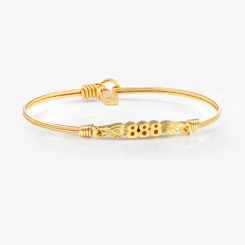 Hawk motif bangles-888-ANGEL NUMBERS BANGLE BRACELET