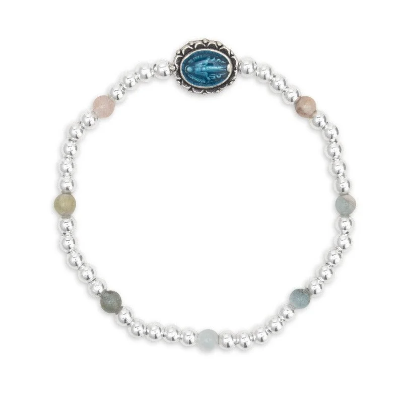 Pastel bead bangles-Miraculous Stretch Bracelet