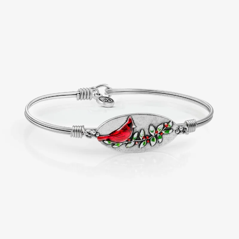 Flowing art bracelets-Winter Forever Cardinal Bangle Bracelet