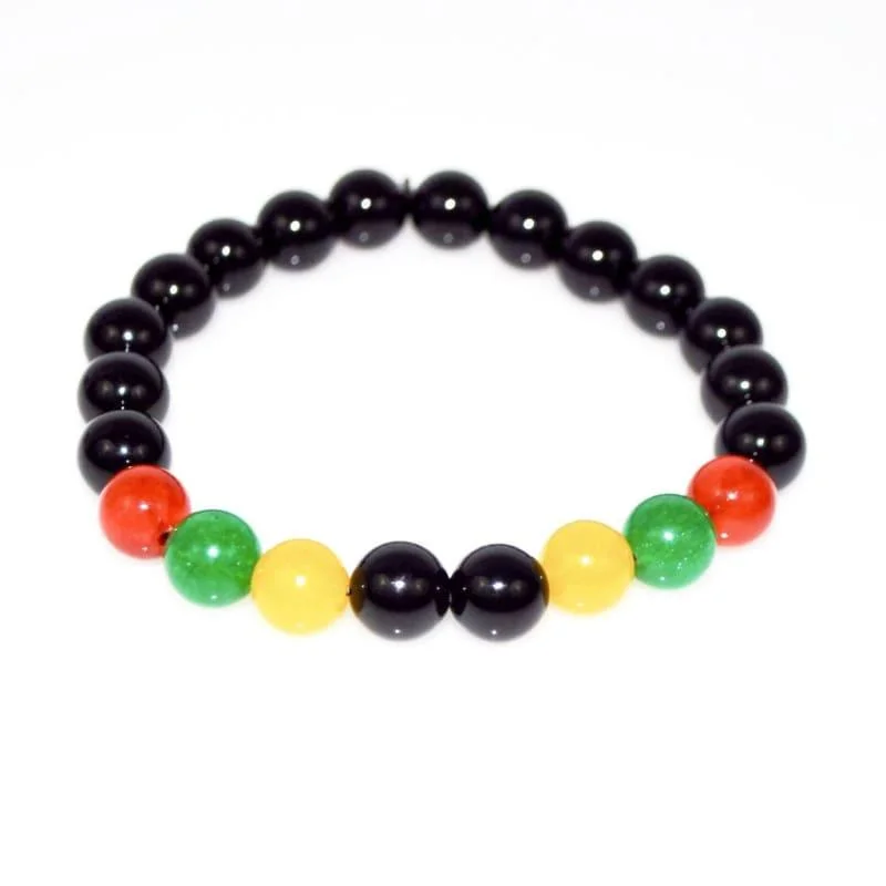 Flowing art bracelets-Black Onyx Agate Multicolor Bracelets