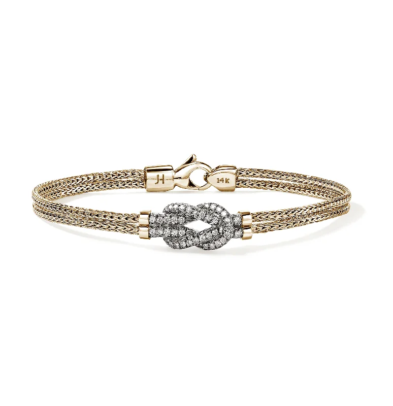 Delicate accent bracelets-John Hardy Love Knot Yellow Gold Diamond Bracelet