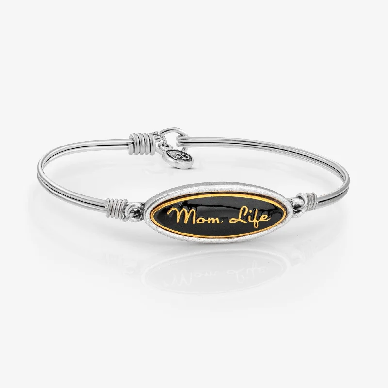 Pentagon shape bracelets-MOM LIFE NOIR BANGLE BRACELET