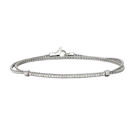 Timeless cameo bracelets-John Hardy Essentials Sterling Silver Pave Diamond Bracelet